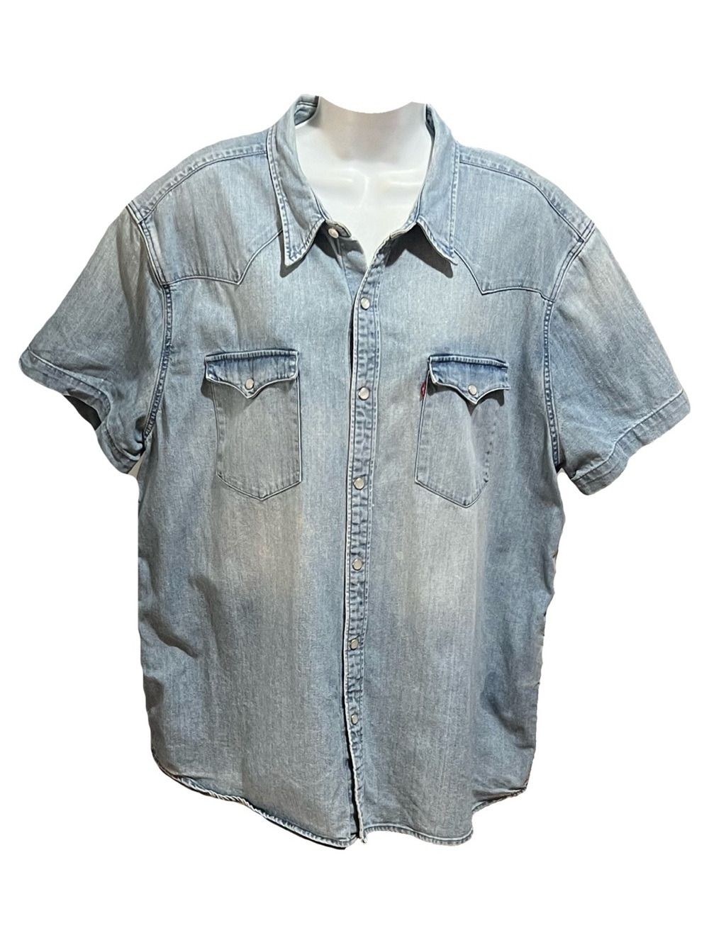 Levi's Vintage Light Blue Short-Sleeve Denim Western Shirt